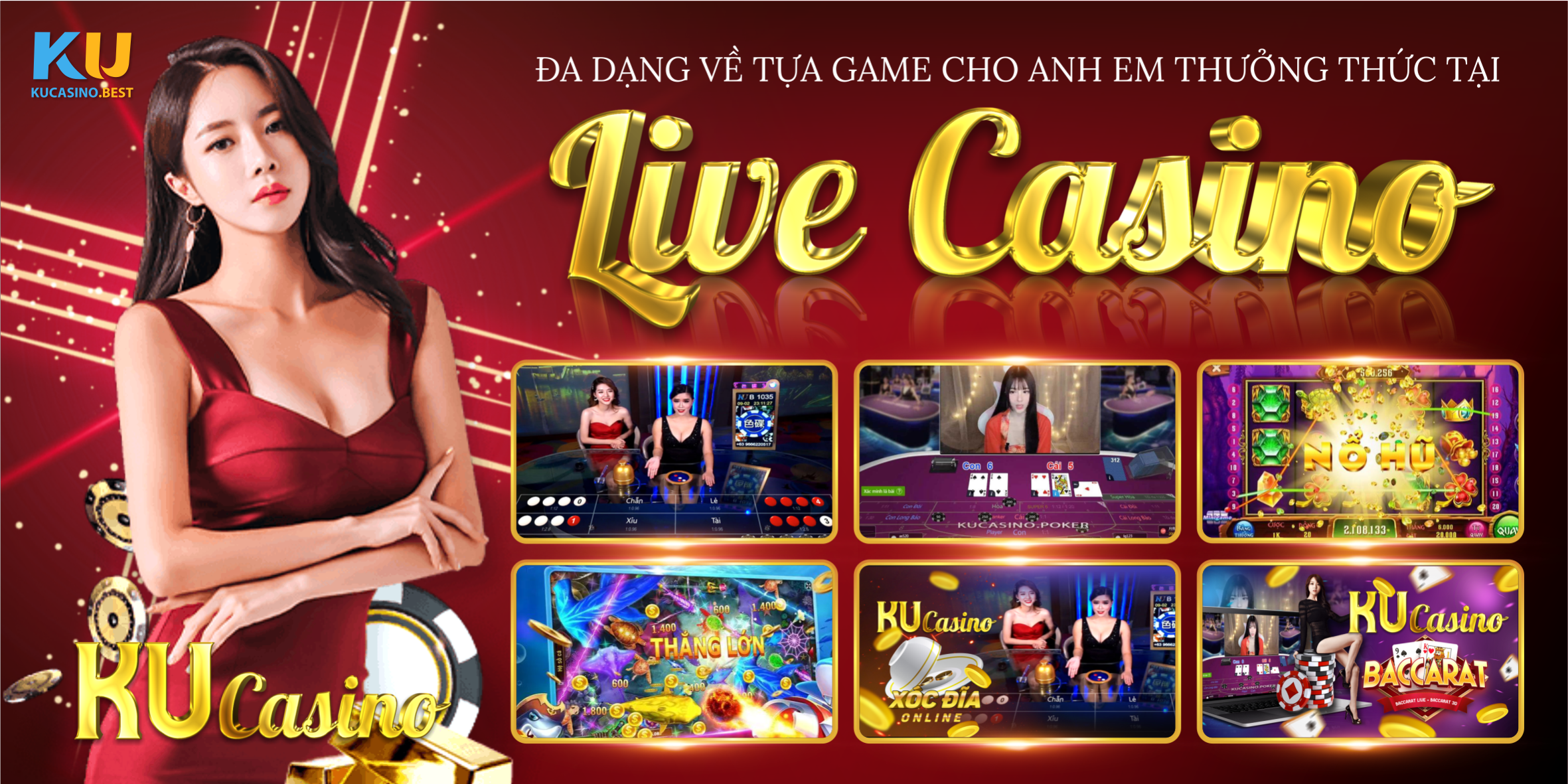 Đa dạng về tựa game cho anh em thưởng thức tại Live Casino