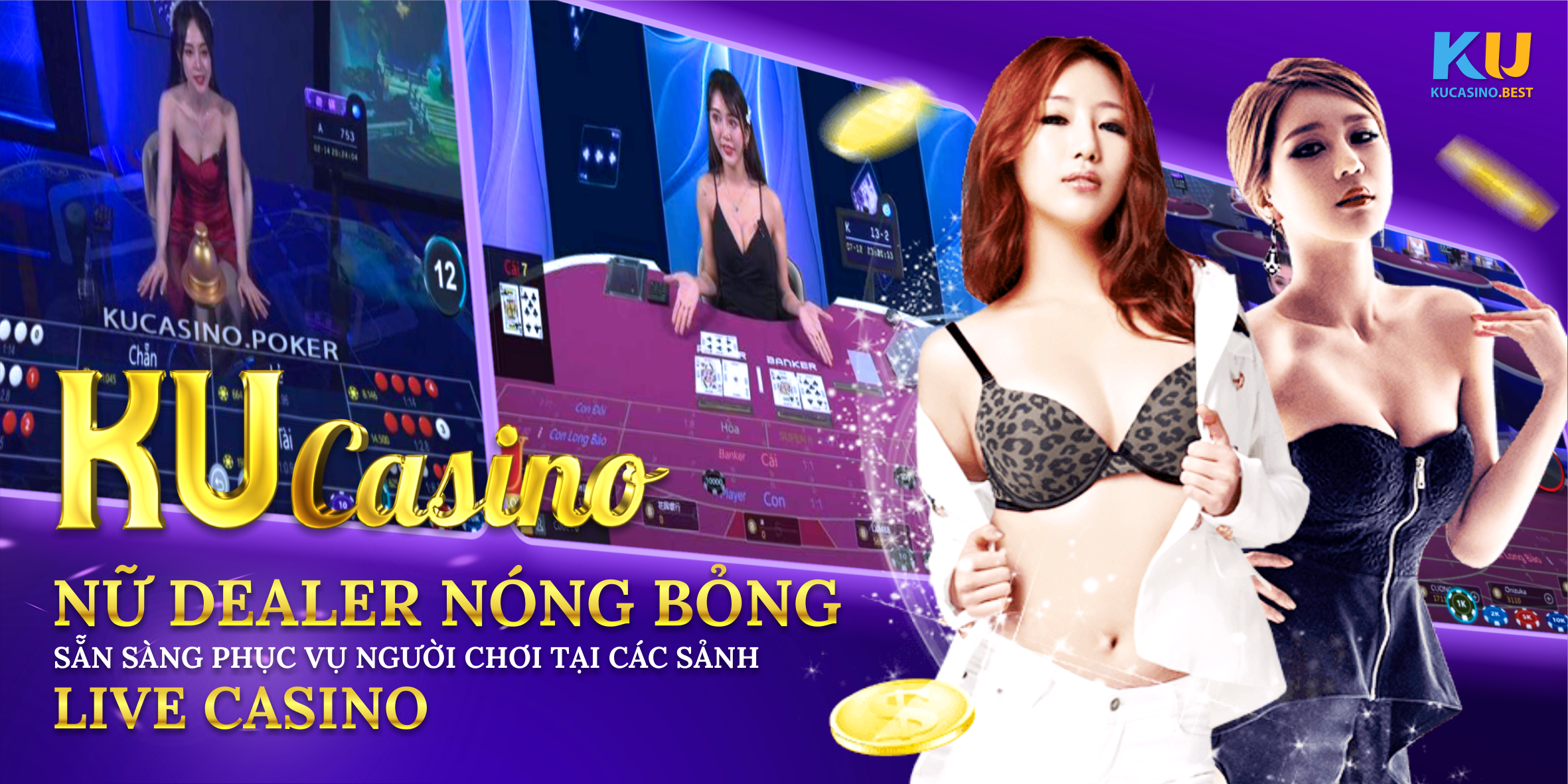 Nữ Dealer nóng bỏng sẵn sàng phục vụ người chơi tại các sảnh Live Casino